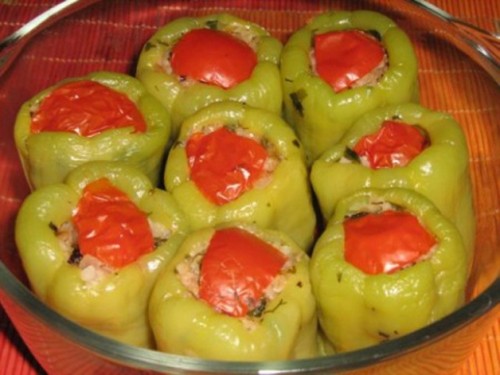 Etli Biber, Domates, Kabak Dolması Tarifi