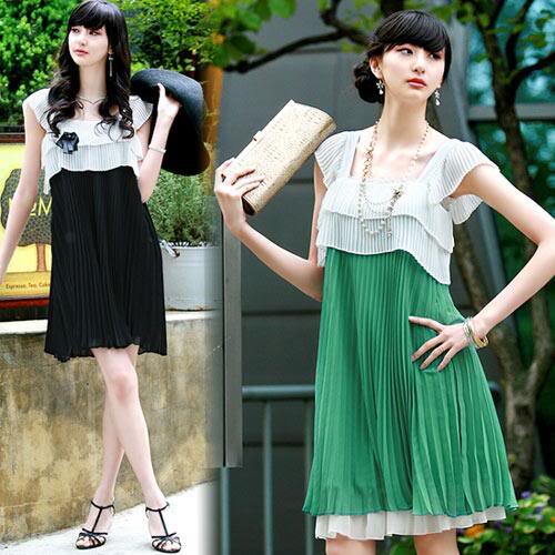 ince kumaşlı bayan elbisesi modeli