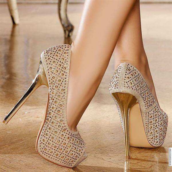 dore kapalı topuklu gece ayakkabısı