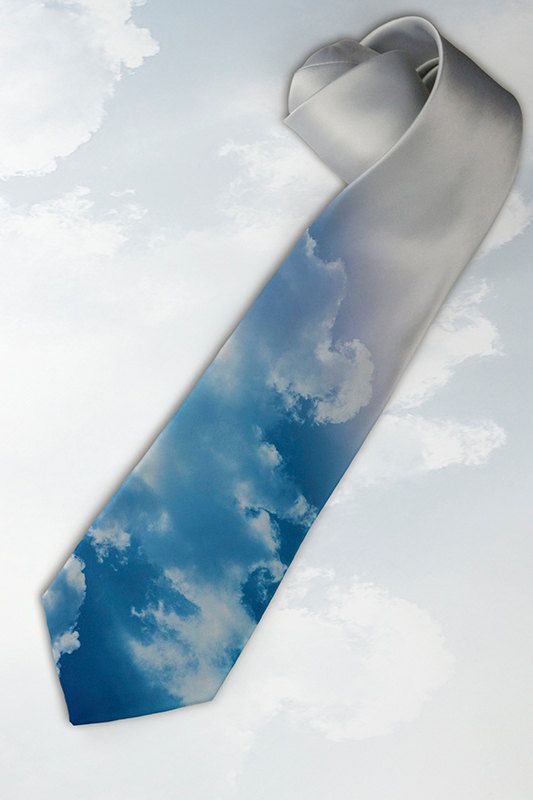 gökyüzü temalı kravat modeli