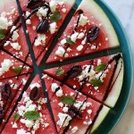 Karpuz Beyaz Peynir ve Balsamik Sirkeli “Pizza”
