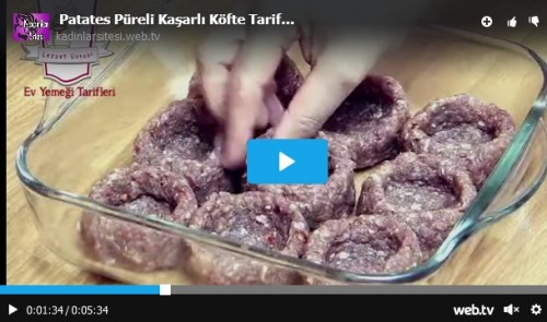 Patates Püreli Kaşarlı Köfte Tarifi Videolu